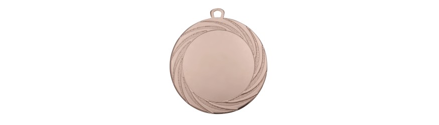 70MM SWIRL PATTERN CUSTOM CENTRE MEDAL - GOLD, SILVER OR BRONZE